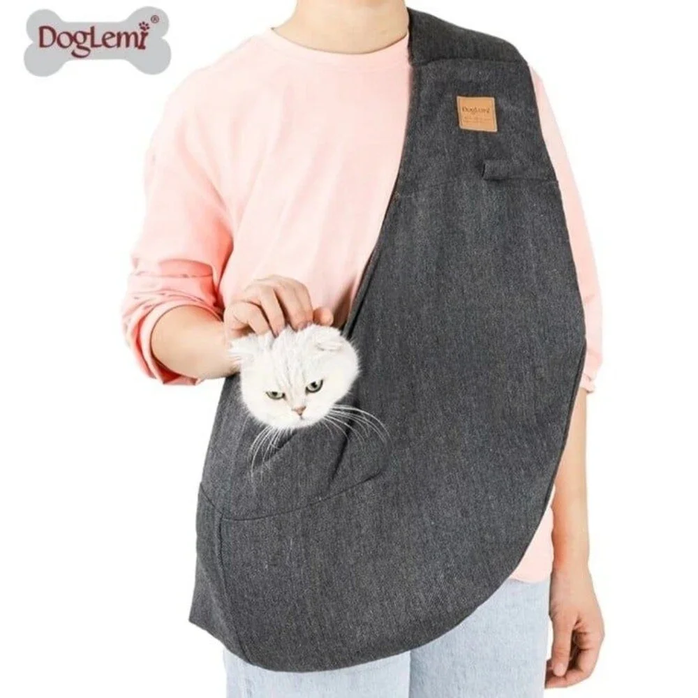 Dog /‎ Cat sling in a dark grey